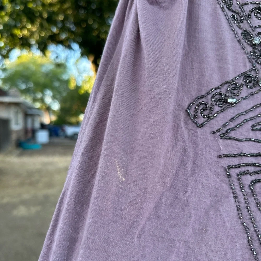 LC Lauren Conrad Mauve Embellished Tank Top - Picture 4 of 7